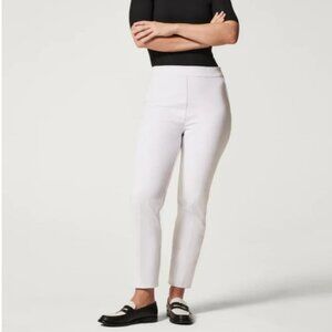 Spanx On the Go Slim Straight Classic White Pants NWT Large